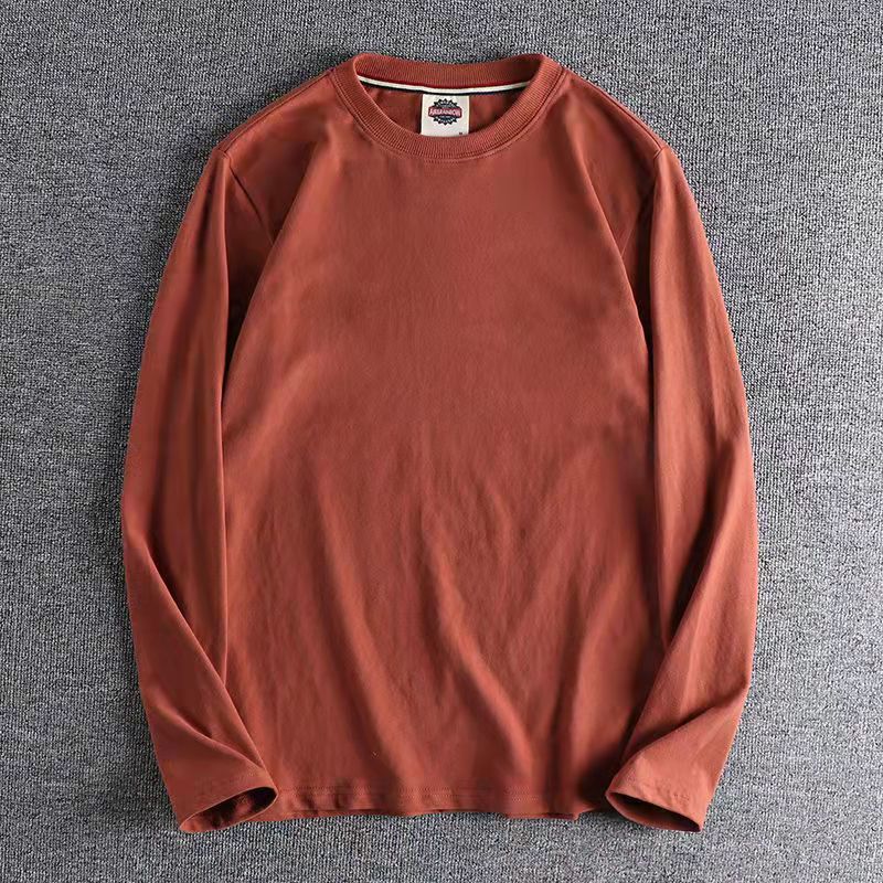 Solid - color Washed Pullover Base Shirt - TS Store
