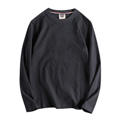 Solid - color Washed Pullover Base Shirt - TS Store