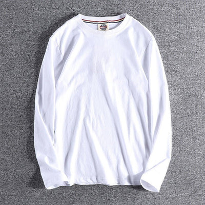 Solid - color Washed Pullover Base Shirt - TS Store