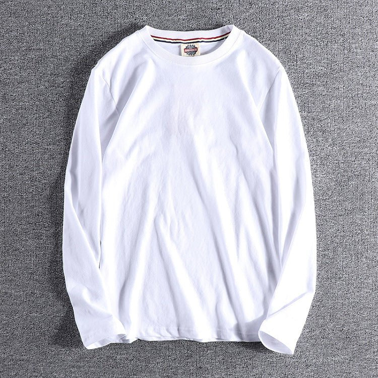 Solid - color Washed Pullover Base Shirt - TS Store
