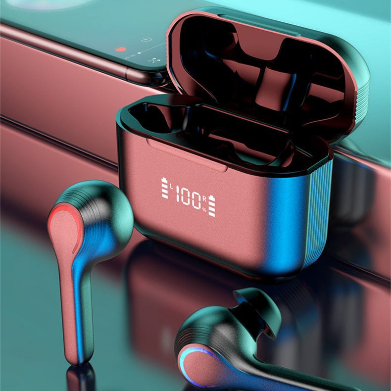 Touch Control Bluetooth Mini Earphones for Sports Music Stereo Digital Display in - ear Wireless Earbuds - TS Store