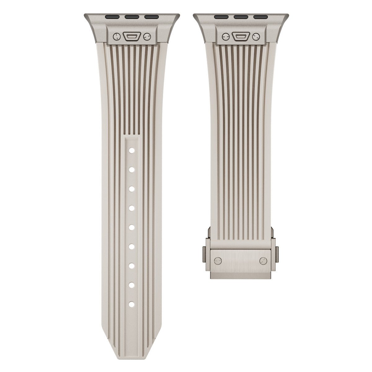 Transparent Liquid Elastic Silicone Metal Folding Buckle Watch Strap - TS Store