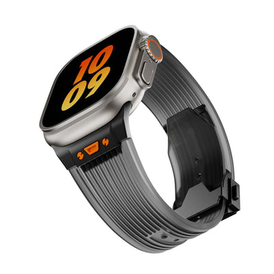 Transparent Liquid Elastic Silicone Metal Folding Buckle Watch Strap - TS Store