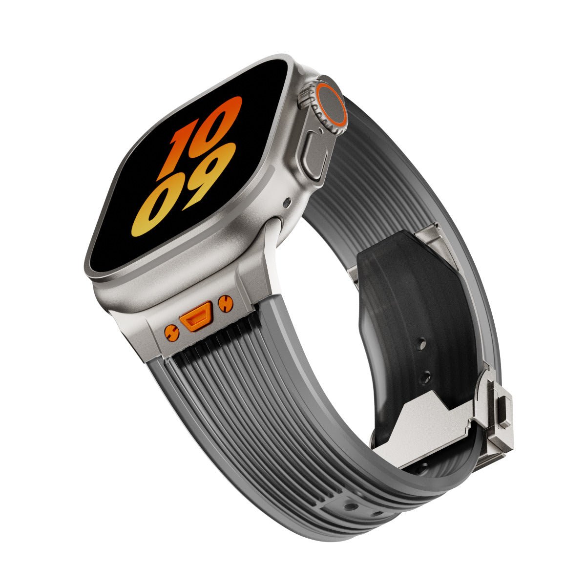 Transparent Liquid Elastic Silicone Metal Folding Buckle Watch Strap - TS Store
