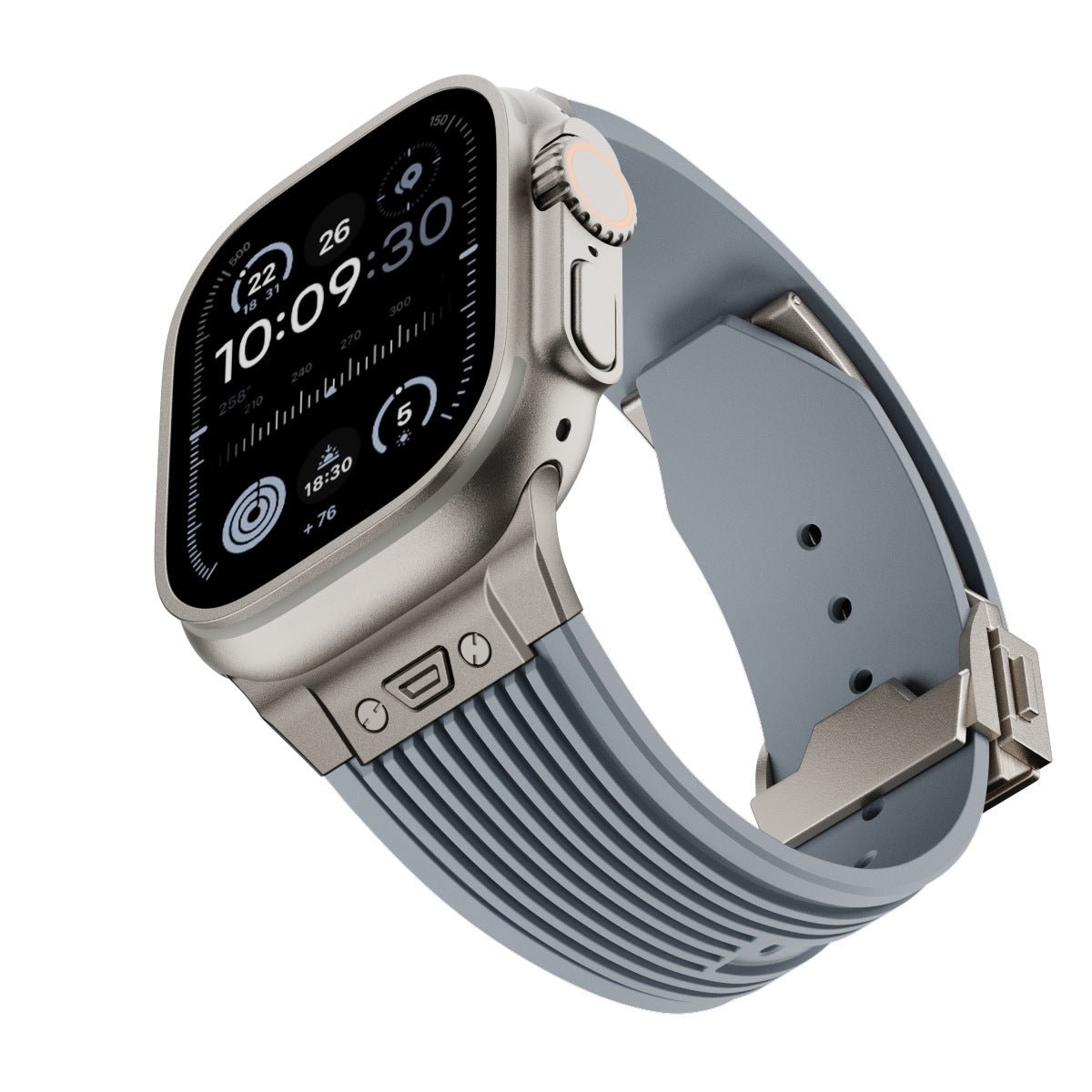 Transparent Liquid Elastic Silicone Metal Folding Buckle Watch Strap - TS Store