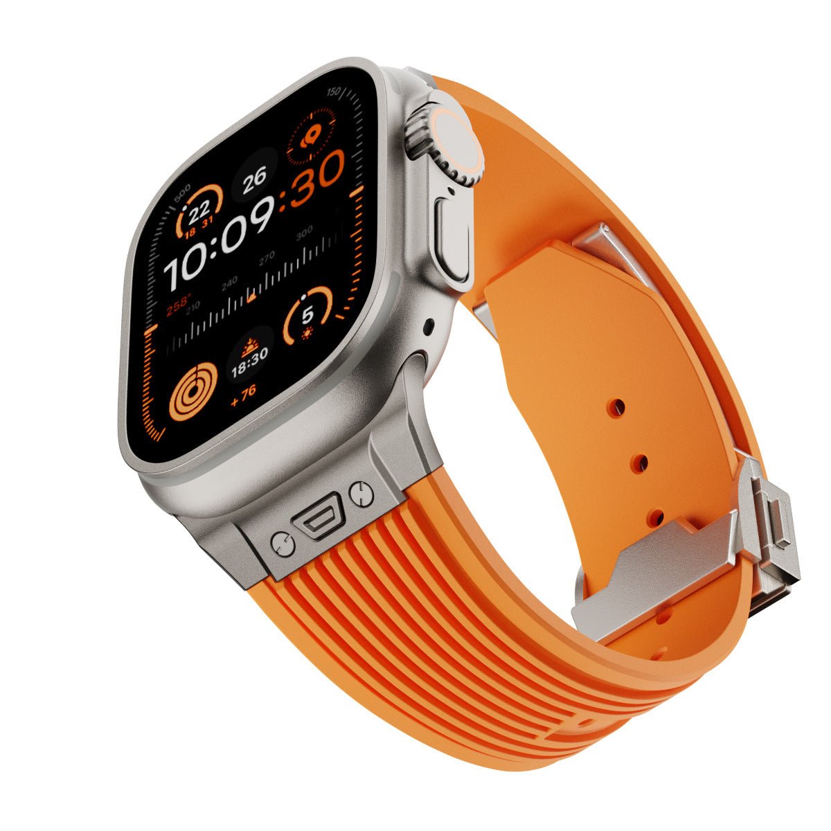 Transparent Liquid Elastic Silicone Metal Folding Buckle Watch Strap - TS Store