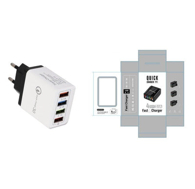 USB Charger Quick Charge 3.0 4 Phone Adapter For Tablet Portable Wall Mobile Charger Fast Charger - TS Store
