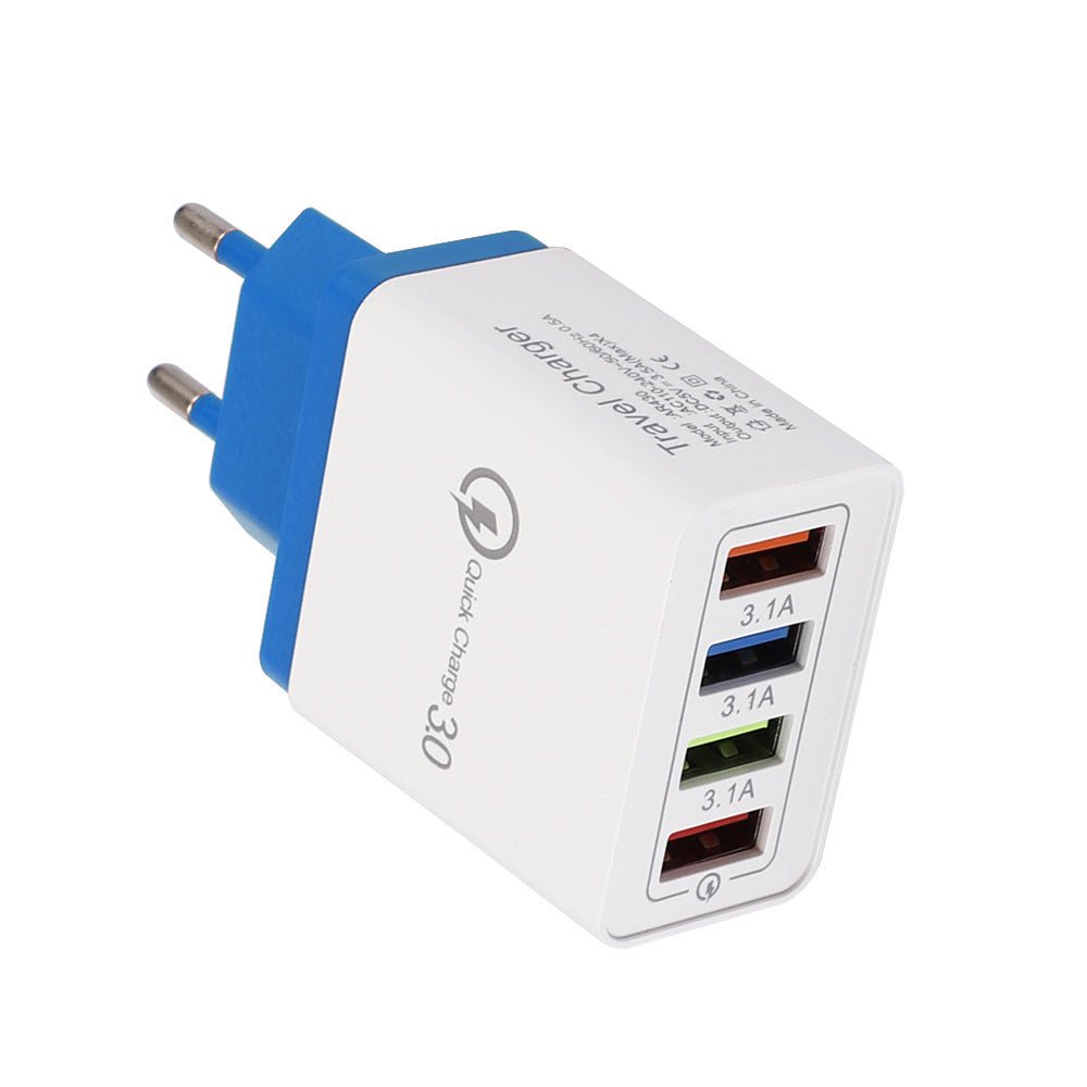 USB Charger Quick Charge 3.0 4 Phone Adapter For Tablet Portable Wall Mobile Charger Fast Charger - TS Store