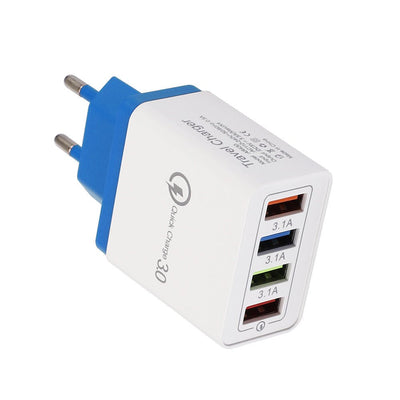 USB Charger Quick Charge 3.0 4 Phone Adapter For Tablet Portable Wall Mobile Charger Fast Charger - TS Store