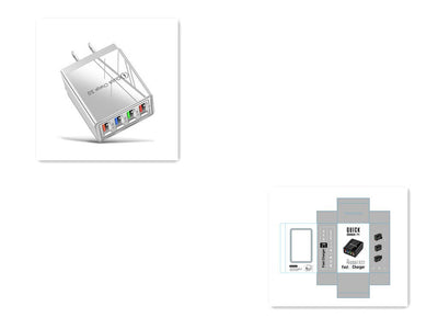 USB Charger Quick Charge 3.0 4 Phone Adapter For Tablet Portable Wall Mobile Charger Fast Charger - TS Store