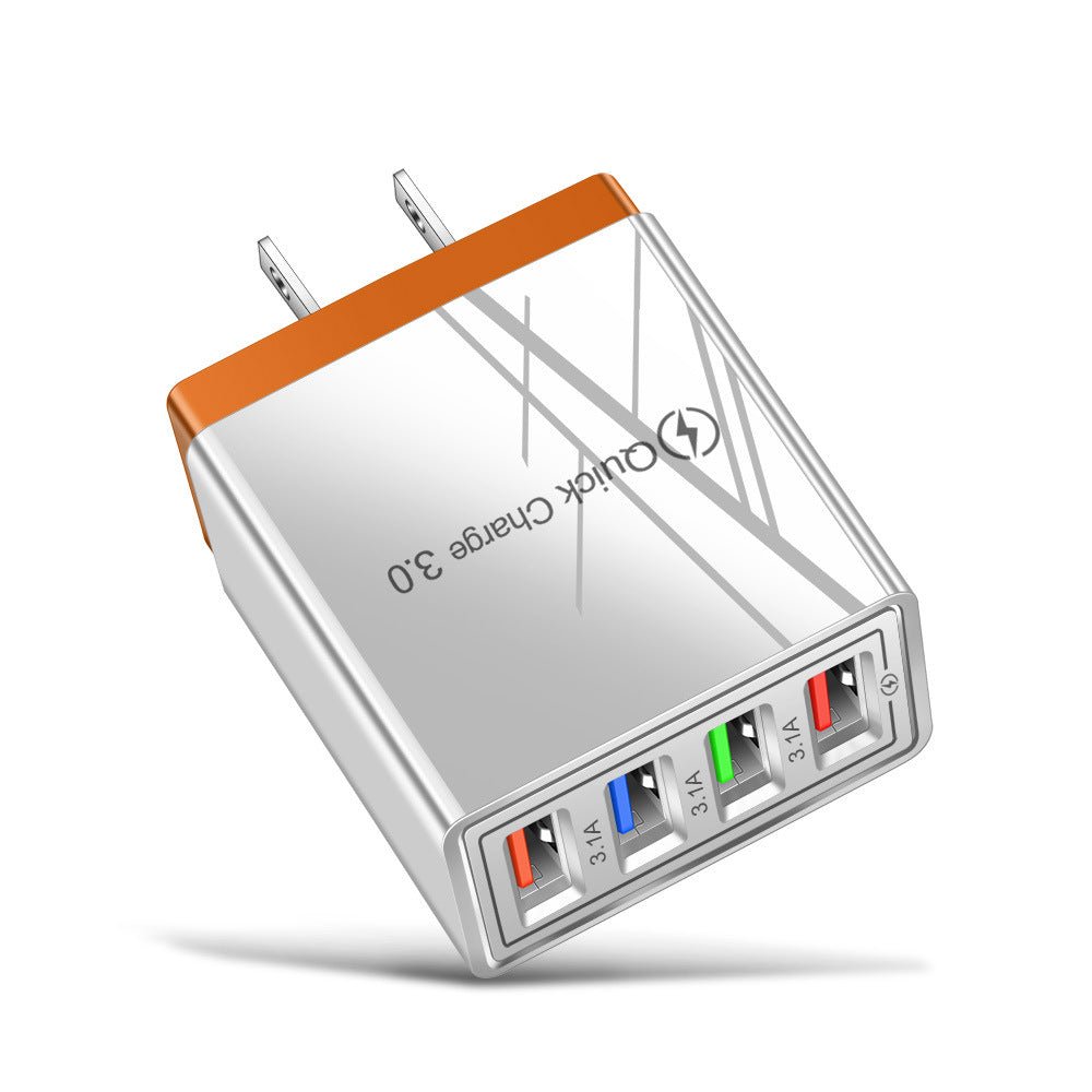 USB Charger Quick Charge 3.0 4 Phone Adapter For Tablet Portable Wall Mobile Charger Fast Charger - TS Store
