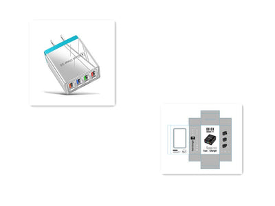 USB Charger Quick Charge 3.0 4 Phone Adapter For Tablet Portable Wall Mobile Charger Fast Charger - TS Store