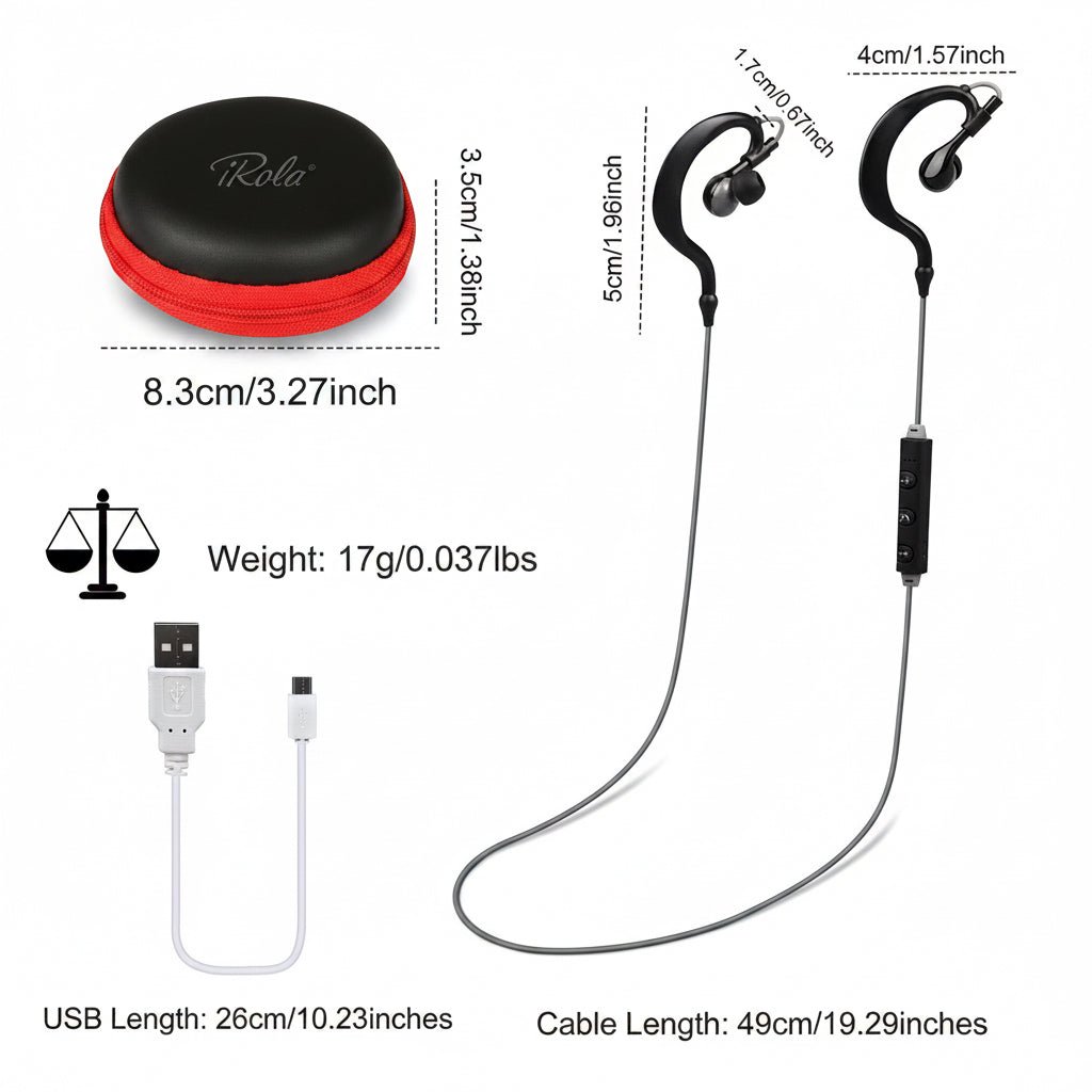 Wireless Headsets V4.1 Sport In-Ear Stereo Headphones Sweat-proof Neckband Earbuds With Mic Deep Bass HiFi Earphones For Running Hiking Travel - TS Store